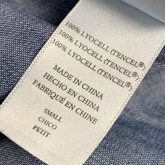 Rails Chambray Star Pattern Button Up Tencel Lyocell Shirt - Picture 8 of 9